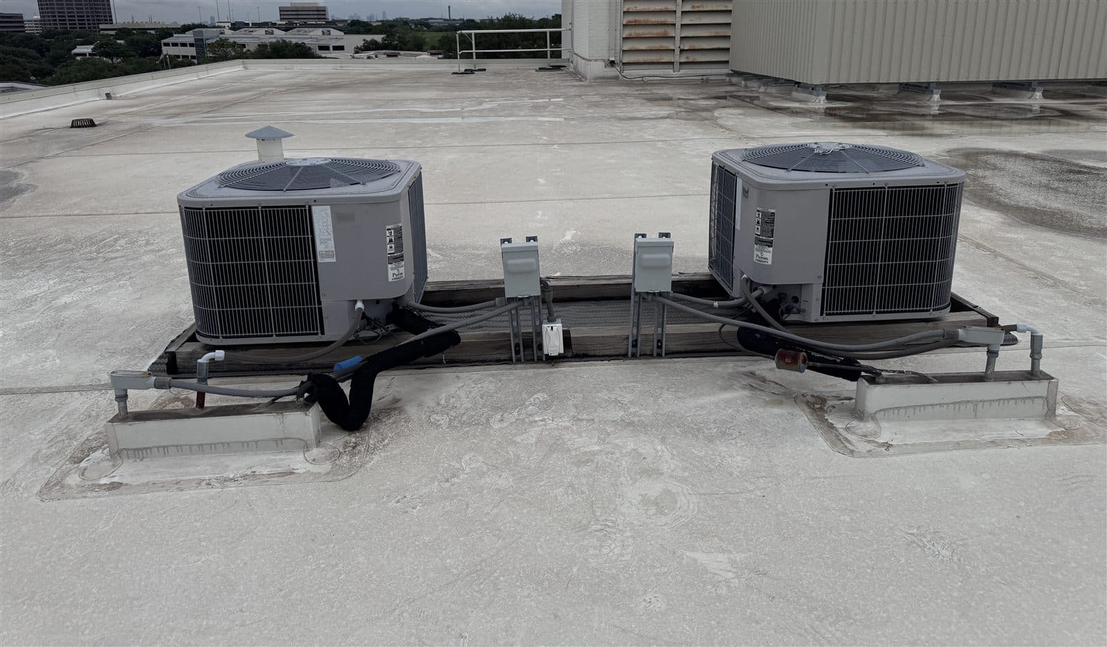 Rooftop condensing units documented during a facility assessment